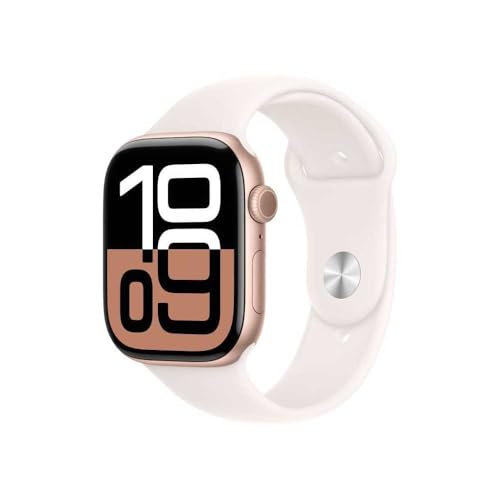 Apple Watch Series 10 GPS Smartwatch 42mm Alugehäuse Diamantschwarz Sportarmband M/L