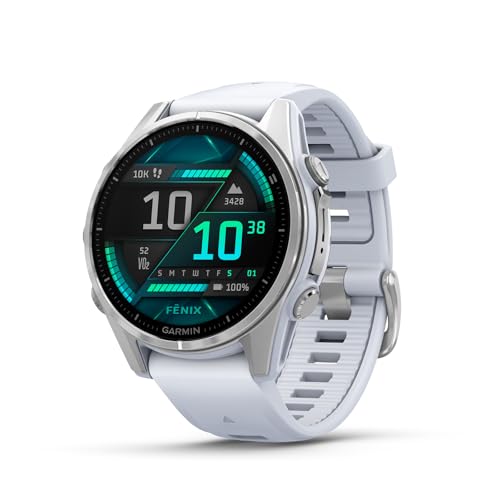 Garmin fēnix 8 47mm GPS-Multisport-Smartwatch: Brillantes AMOLED, Taschenlampe, Topo-Karten, Telefonie