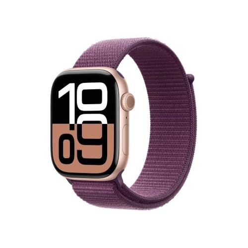 Apple Watch Series 10 GPS Smartwatch 42mm Alugehäuse Diamantschwarz Sportarmband M/L