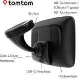 TomTom GO Expert Plus 7-Zoll LKW Navi: Präzise Routen, Echtzeit-Traffic, Weltkarten