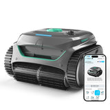 WYBOT C2 Poolroboter Akku Boden und Wand für Einbaupools bis 150㎡, Doppelfiltration, 3-Fach Motor, Starke Saugkraft, Wandkletter & Wasserlinie, 183 Min, App(Schwarz-Grün B)