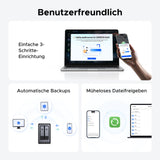 UGREEN NASync DXP2800 2-Bay Desktop NAS, Intel N100 Quad-Core-CPU, 8GB DDR5 RAM, 1 * 2,5GbE, 2*M.2 NVMe-Steckplätze, 4K HDMI, Network Attached Storage (Diskless)