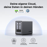 UGREEN NASync DXP2800 2-Bay Desktop NAS, Intel N100 Quad-Core-CPU, 8GB DDR5 RAM, 1 * 2,5GbE, 2*M.2 NVMe-Steckplätze, 4K HDMI, Network Attached Storage (Diskless)