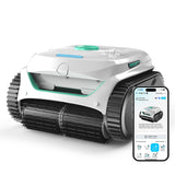 WYBOT C2 Poolroboter Akku Boden und Wand für Einbaupools bis 150㎡, Doppelfiltration, 3-Fach Motor, Starke Saugkraft, Wandkletter & Wasserlinie, 183 Min, App(Schwarz-Grün B)