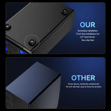 CENMATE Aluminium Festplattengehäuse mit Zwei Einschüben und Lüfter für 2.5„/3.5“ SATA HDD/SSD mit USB A/C 3.0, werkzeugloses Festplattengehäuse, Daisy Chain Erweiterung, DAS(NO RAID/NAS)