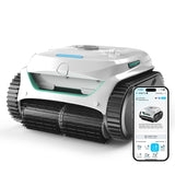 WYBOT C2 Poolroboter Akku Boden und Wand für Einbaupools bis 150㎡, Doppelfiltration, 3-Fach Motor, Starke Saugkraft, Wandkletter & Wasserlinie, 183 Min, App(Schwarz-Grün B)