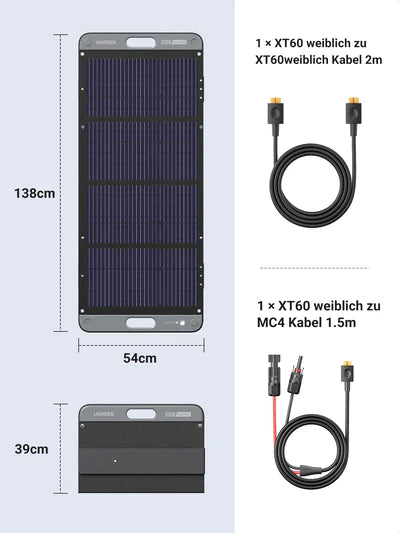 UGREEN Faltbares Solarpanel 100W