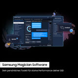 Samsung 990 PRO NVMe M.2 SSD , 1 TB, PCIe 4.0, 7.450 MB/s Lesen, 6.900 MB/s Schreiben, Interne SSD für Gaming und Videobearbeitung, Schwarz, MZ-V9P1T0BW