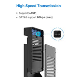 Inateck Festplattengehäuse 3.5 USB 3.0, Externes HDD Gehäuse für 2,5”/ 3,5” SATA HDD und SSD, Unterstützt UASP und maximal 20 TB Laufwerke, 12 V/ 2A Netzteil