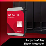 WD Red Pro 12TB NAS 3.5" Interne Festplatte - 7200 RPM Klasse, SATA 6 Gb/s, CMR, 512MB Cache