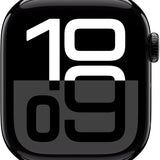 Apple Watch Series 10 GPS Smartwatch 42mm Alugehäuse Diamantschwarz Sportarmband M/L