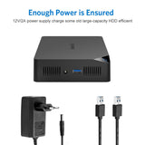 Inateck Festplattengehäuse 3.5 USB 3.0, Externes HDD Gehäuse für 2,5”/ 3,5” SATA HDD und SSD, Unterstützt UASP und maximal 20 TB Laufwerke, 12 V/ 2A Netzteil