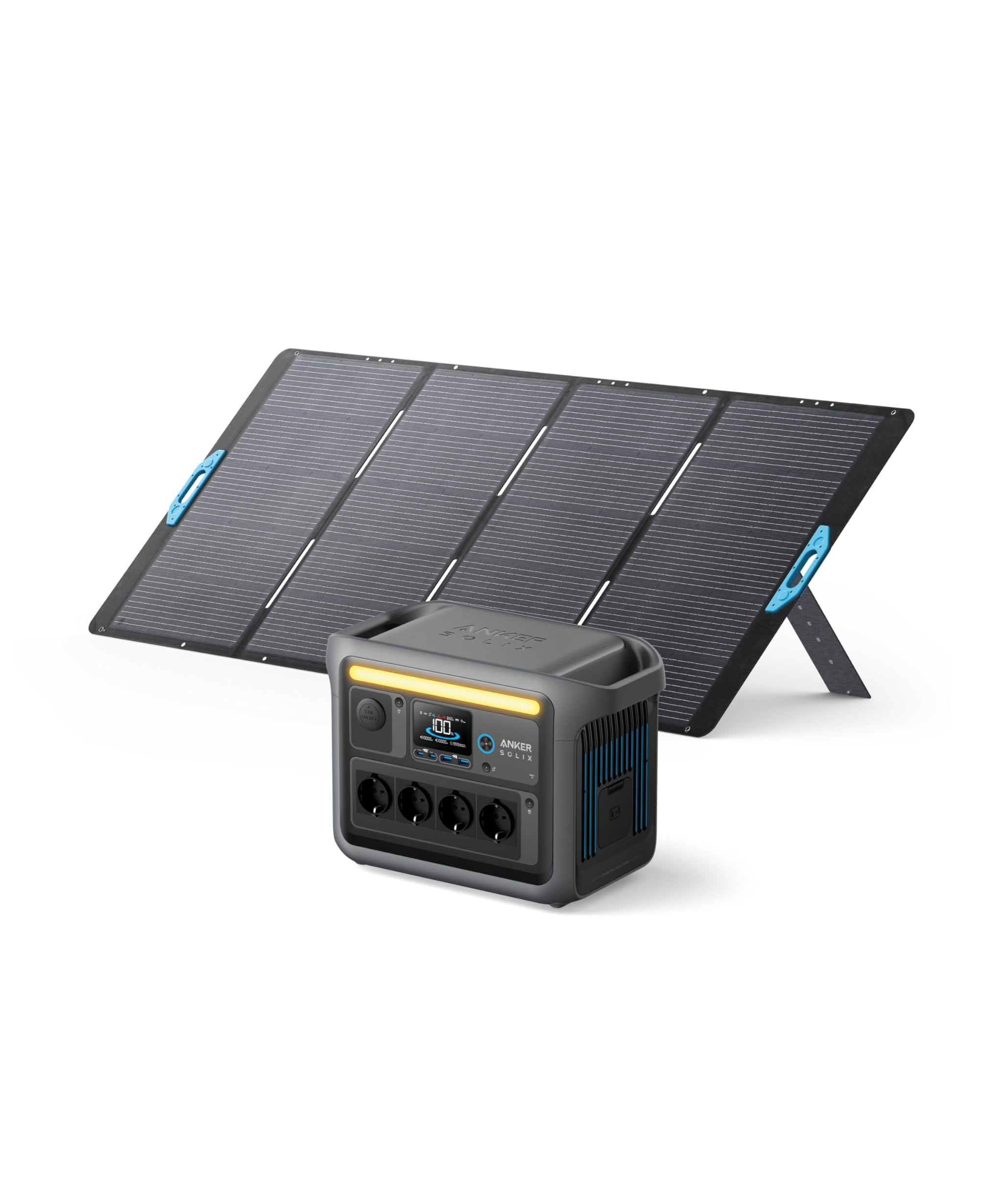 Anker SOLIX C1000 tragbare Powerstation mit wasserfester Tragetasche, 1800W Solargenerator, 1056Wh LFP (LiFePO4) Akku, 4 AC-Steckdosen