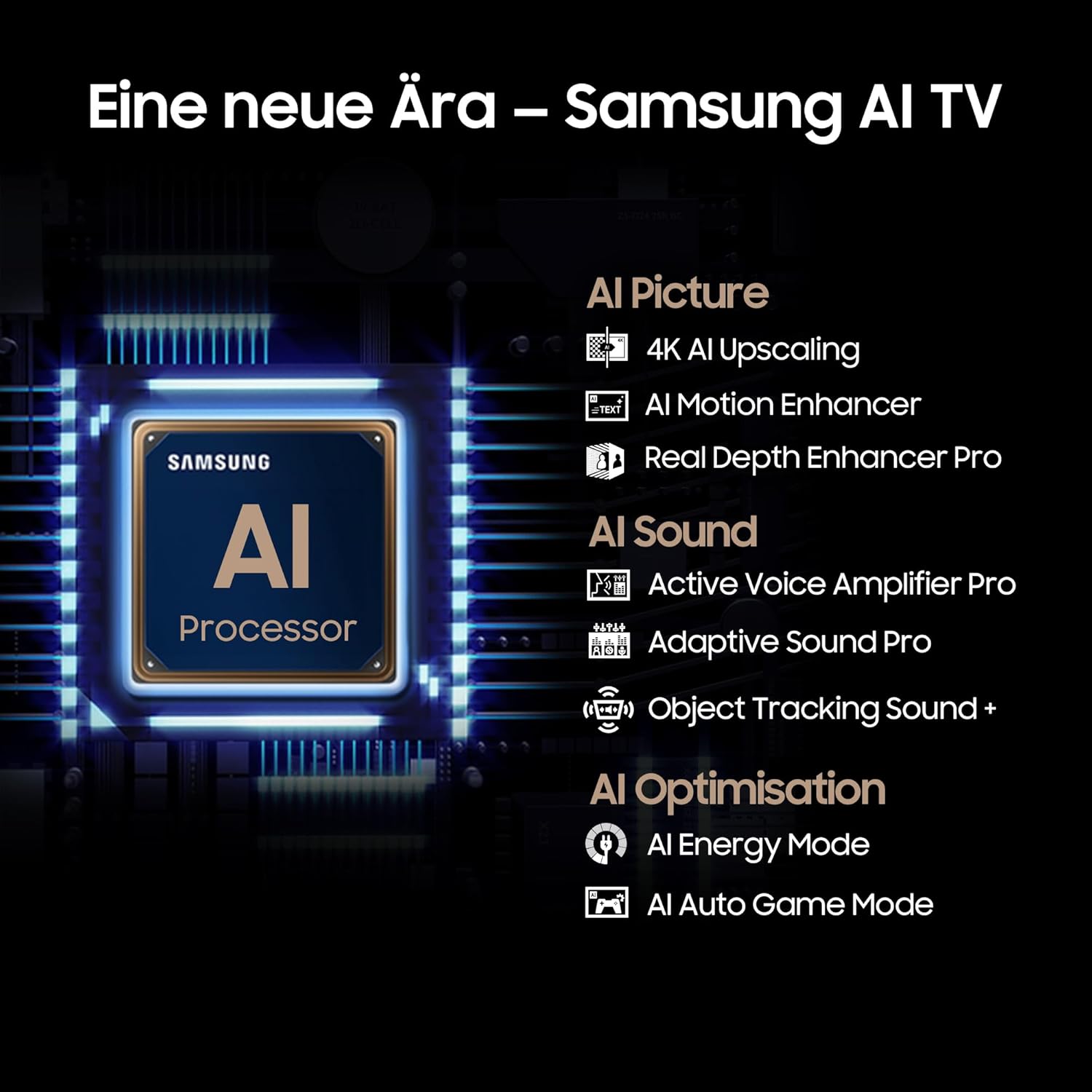 Samsung Neo QLED 4K QN90D 50 Zoll AI TV: Neural Quantum, Mini LED, Dolby Atmos