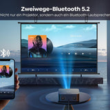 TOPTRO X9 4K Smart Beamer: Netflix, Dolby Audio, 1200 ANSI, KI-Autofokus, WiFi