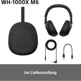 Sony WH-1000XM6 Flagship Noise Cancelling Over-Ear Kopfhörer – Hi-Res Sound, Komfort, faltbar, 30h Akku