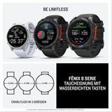 Garmin fēnix 8 51mm: Premium GPS Multisport Smartwatch mit AMOLED Display, Herzfrequenz, Topo-Karten