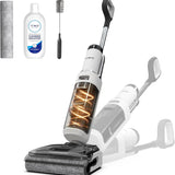 Tineco Floor One Stretch S6 Wet/Dry Vacuum Cleaner, 180° Flat Design Suction Mop 13 cm Lying Height, 70°C 5min FlashDry Self-Cleaning, 3-Sided Edge Cleaning, 40 Minutes Running Time Cleaning Under