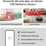 Eufy Omni C20, 7.000Pa, All-in-One-Station, Auto-Entleerung & -Reinigung, 8,5 cm, mit Wischfunktion