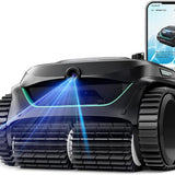 WYBOT C2 Vision AI Kamera Kabelloser poolroboter mit Akku, poolroboter Boden und Wand, Zweischicht-Filterung, leistungsstarke Absaugung, für Eingelassene Pools bis zu 180㎡(Schwarz Grün)