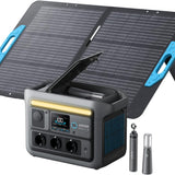 Anker SOLIX C800 Plus Tragbare Powerstation mit 100W Solarpanel, 1200W (1600W Spitzenleistung) Solargenerator für Campingbeleuchtung, 768Wh LiFePO4 Akkus für Camping, Wohmobil, Reisen, Stromausfall