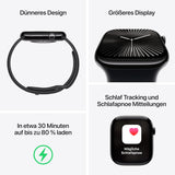 Apple Watch Series 10 GPS Smartwatch 42mm Alugehäuse Diamantschwarz Sportarmband M/L