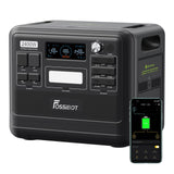 FOSSiBOT F2400 Solargenerator mit Solar panel 400W, 2048Wh, LiFePO4 Tragbare Powerstation, 3 Ausgang AC 2400W (4800W Peak), 1100W Schnellladung, Power Station für Camping, Reisen