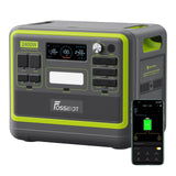 FOSSiBOT Tragbare Powerstation 2048Wh LiFePO4 Mobiler Solargenerator mit 230V/2400W (Spitze 4800W), USB und QC, Mobile Stromspeicher für Outdoors, Power Station für Camping, Reisen