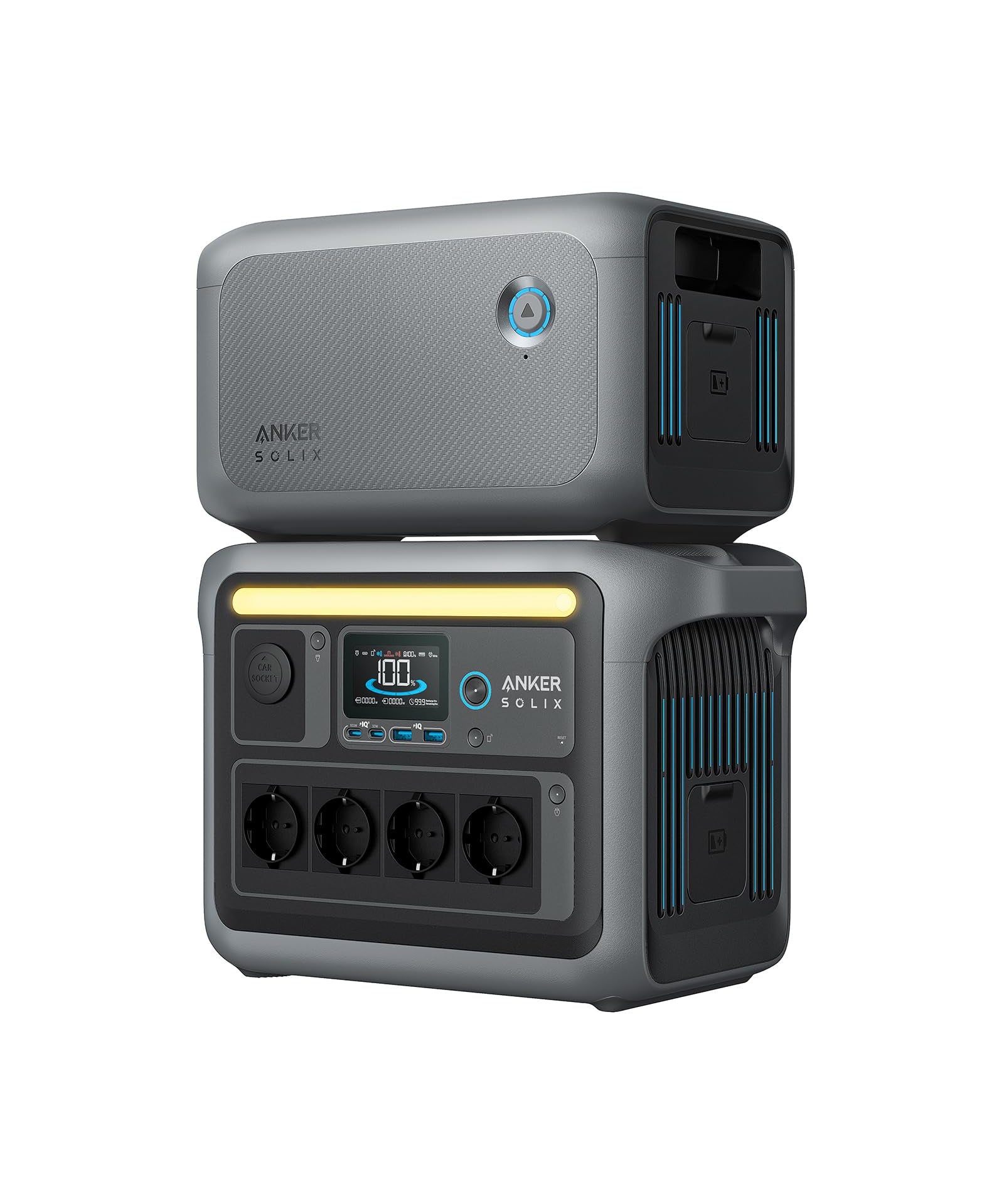 Anker SOLIX C1000 tragbare Powerstation mit wasserfester Tragetasche, 1800W Solargenerator, 1056Wh LFP (LiFePO4) Akku, 4 AC-Steckdosen