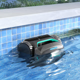 WYBOT C2 Poolroboter Akku, Boden & Wand, bis 150㎡, Doppelfilter, 3 Motoren, Wandkletter, 183 Min, App, Schwarz-Grün B