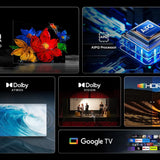 TCL 55 Zoll QLED 4K HDR Smart Google TV: Brillante Bilder, Gaming, Dolby Atmos