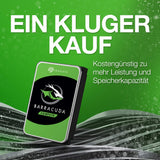 Seagate BarraCuda 4TB, Interne Festplatte HDD, 3.5 Zoll, 5400 U/Min, 256 MB Cache, SATA 6GB/s, silber, inkl. Data Rescue Service (ST4000DMZ04)