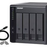 QNAP TR-004 4 Bay Desktop NAS Expansion - Optional Use as a Direct-Attached Storage Device