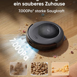 Eufy Omni C20, 7.000Pa, All-in-One-Station, Auto-Entleerung & -Reinigung, 8,5 cm, mit Wischfunktion