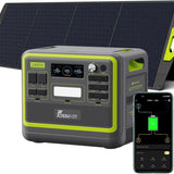 FOSSIBOT F2400 Powerstation 2400W (4800W Peak) mit 200W Solarpanel