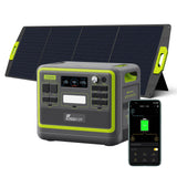 FOSSiBOT Tragbare Powerstation 2048Wh LiFePO4 Mobiler Solargenerator mit 230V/2400W (Spitze 4800W), USB und QC, Mobile Stromspeicher für Outdoors, Power Station für Camping, Reisen