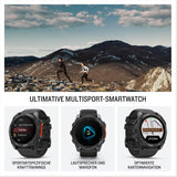 Garmin fēnix 8 47mm GPS-Multisport-Smartwatch: Brillantes AMOLED, Taschenlampe, Topo-Karten, Telefonie