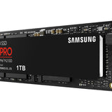 Samsung 990 PRO NVMe M.2 SSD , 1 TB, PCIe 4.0, 7.450 MB/s Lesen, 6.900 MB/s Schreiben, Interne SSD für Gaming und Videobearbeitung, Schwarz, MZ-V9P1T0BW