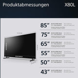 Sony BRAVIA KD-43X80L 4K HDR LED Smart TV Google TV Alexa