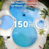 WYBOT C2 Poolroboter Akku, Boden & Wand, bis 150㎡, Doppelfilter, 3 Motoren, Wandkletter, 183 Min, App, Schwarz-Grün B