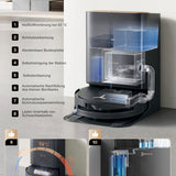 ECOVACS X9 PRO Omni, 16.600Pa, OZMO Roller, ZeroTangle 3.0, Heißwasser-Wischung, TruEdge 2.0, YIKO-GPT
