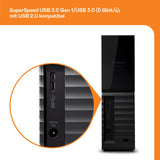 WD My Book 8 TB USB 3.0 Desktop-Festplatte mit Passwortschutz (Desktop-Speicher, Sicherungssoftware, Hardwareverschlüsselung, SuperSpeed USB)