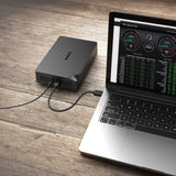 Inateck Festplattengehäuse 3.5 USB 3.0, Externes HDD Gehäuse für 2,5”/ 3,5” SATA HDD und SSD, Unterstützt UASP und maximal 20 TB Laufwerke, 12 V/ 2A Netzteil